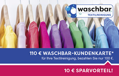 Waschbar Kundenkarte 110 EUR