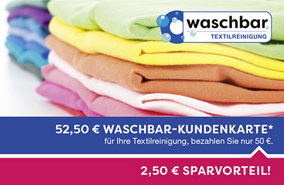 Waschbar Kundenkarte 52,50 EUR