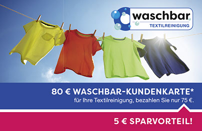 Waschbar Kundenkarte 80 EUR